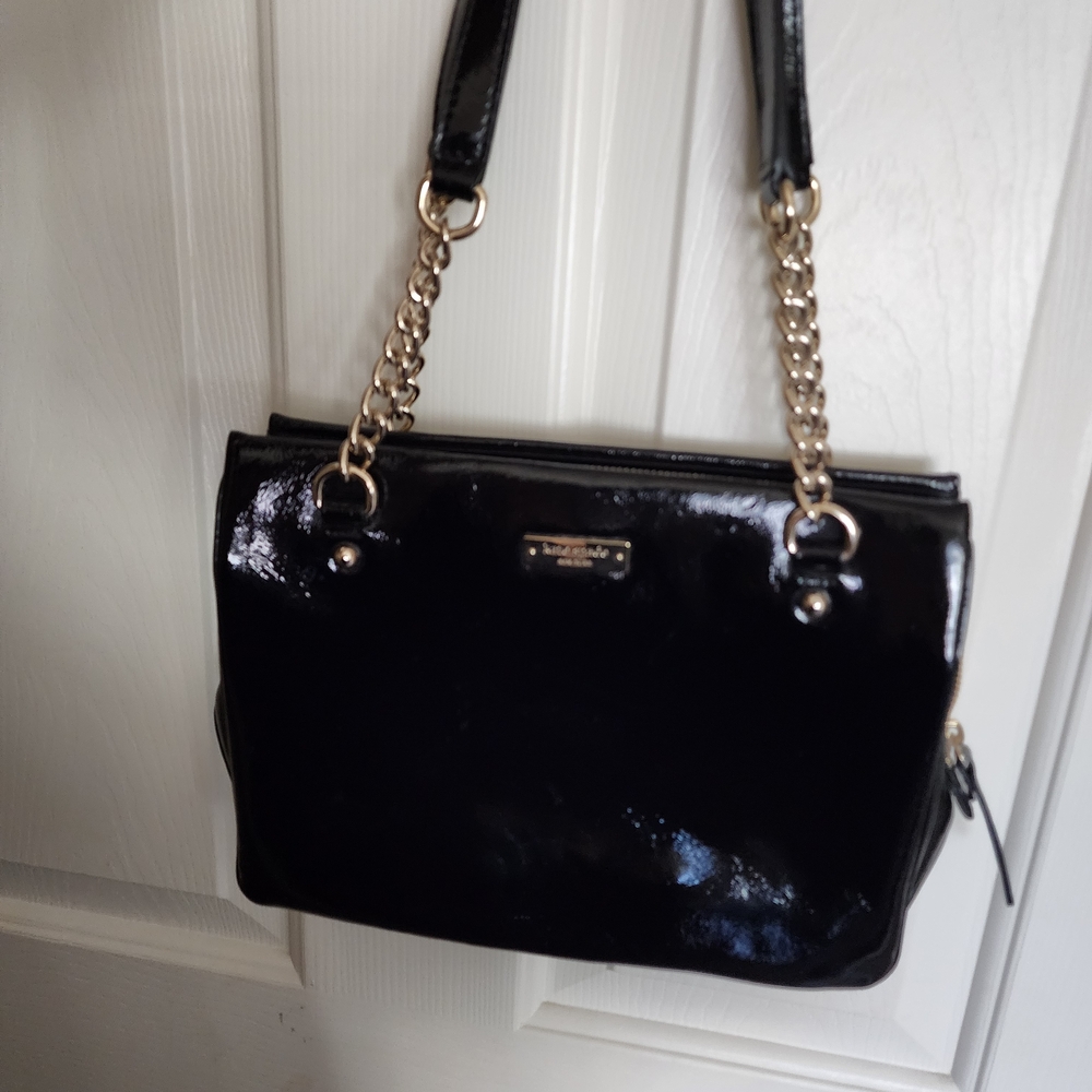 Black Patent Leather Clutch
